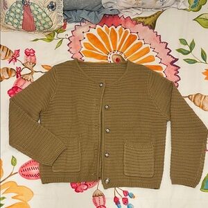 Classic Brown Button-Up Cardigan